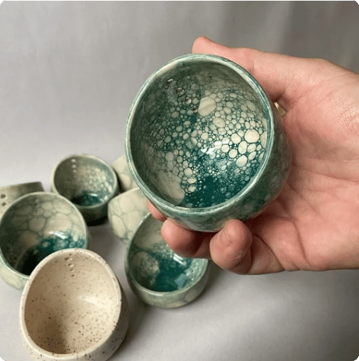 50% off  Pottery Herb Stripper Bowl