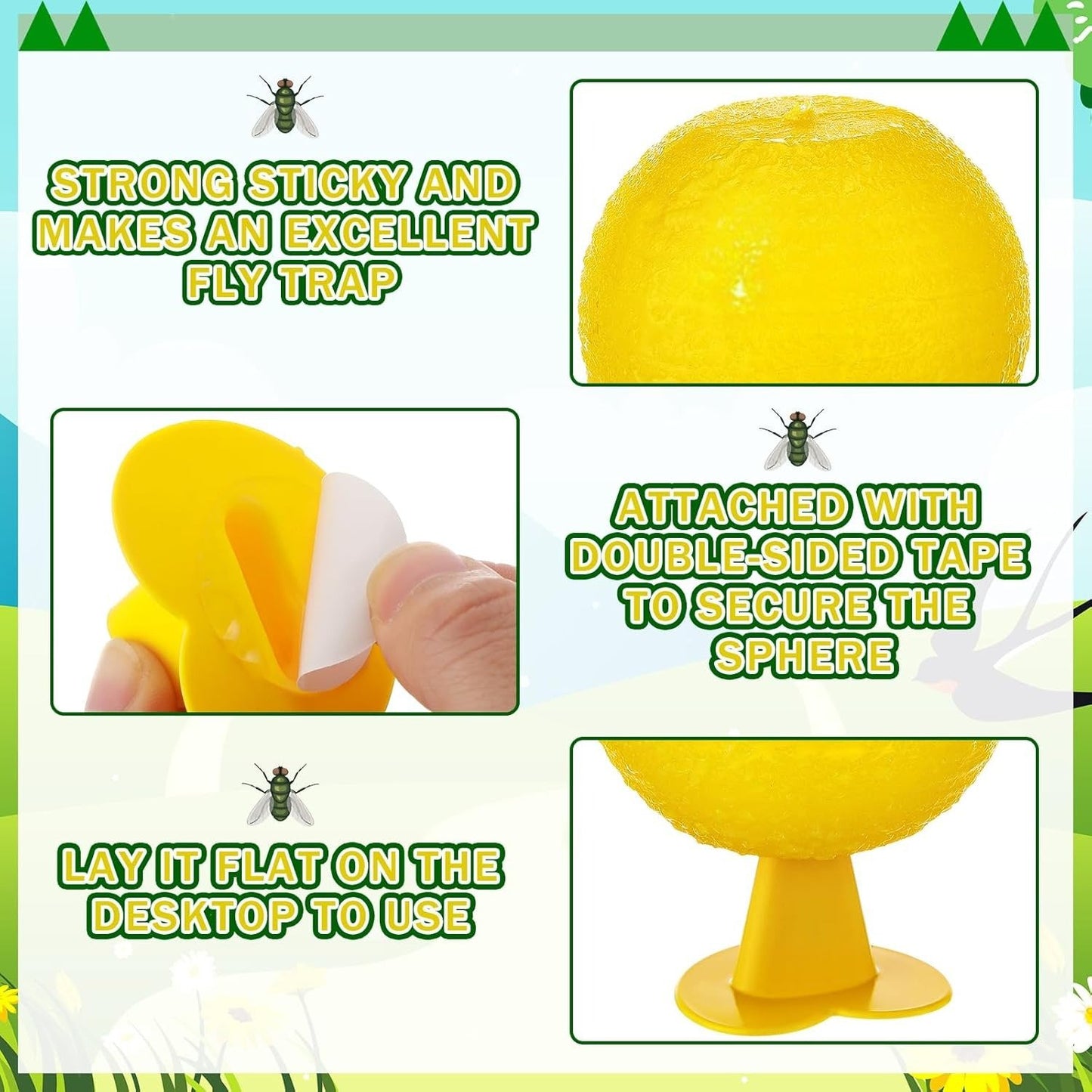 🎁 🔥Fruit Fly Balls - Waterproof & Heat-resistant Household Orchard Garden Sticky Ball Fly Catcher