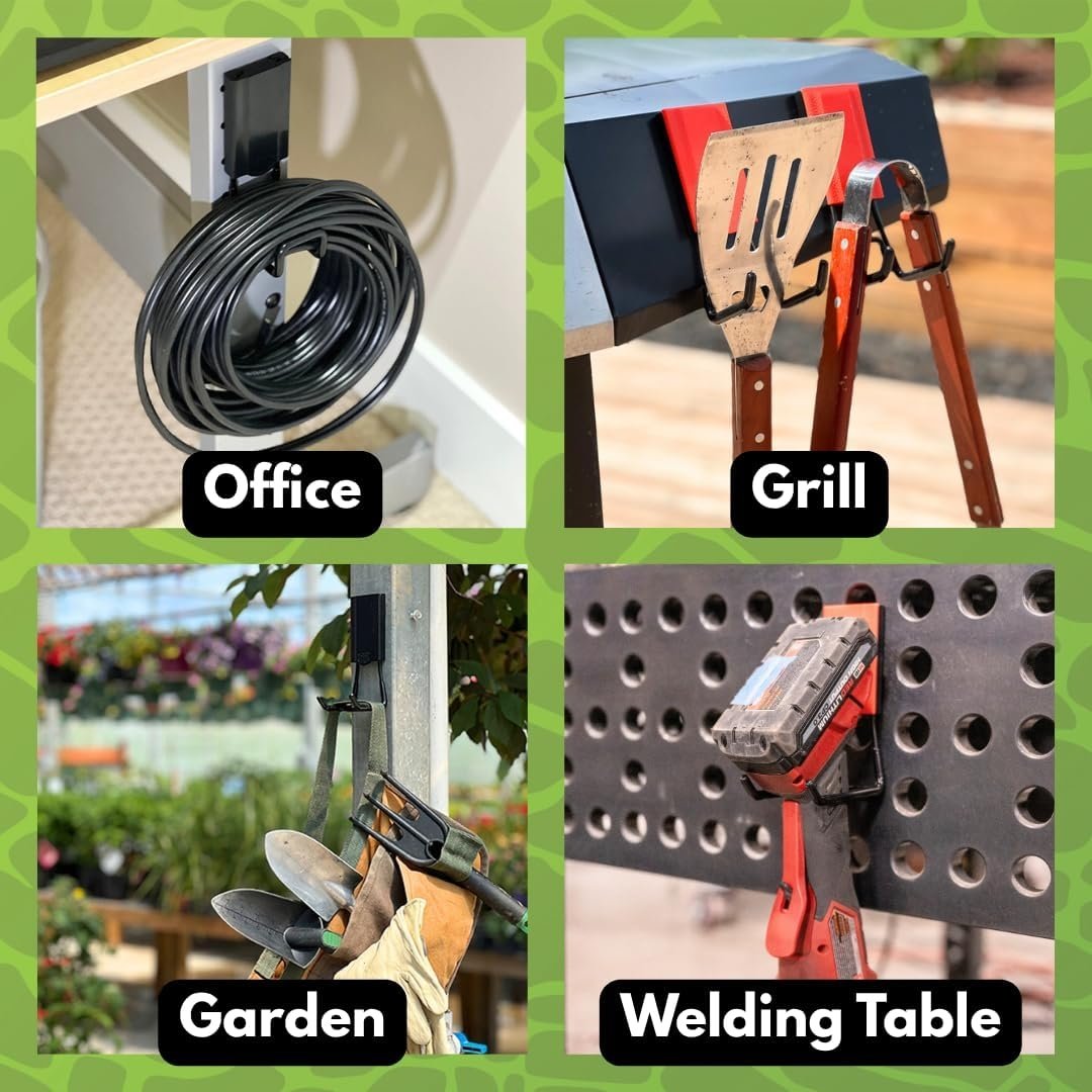 💥Heavy-Duty Magnetic Hook | For Garage, Workshop, Van & Shed Organization🏅