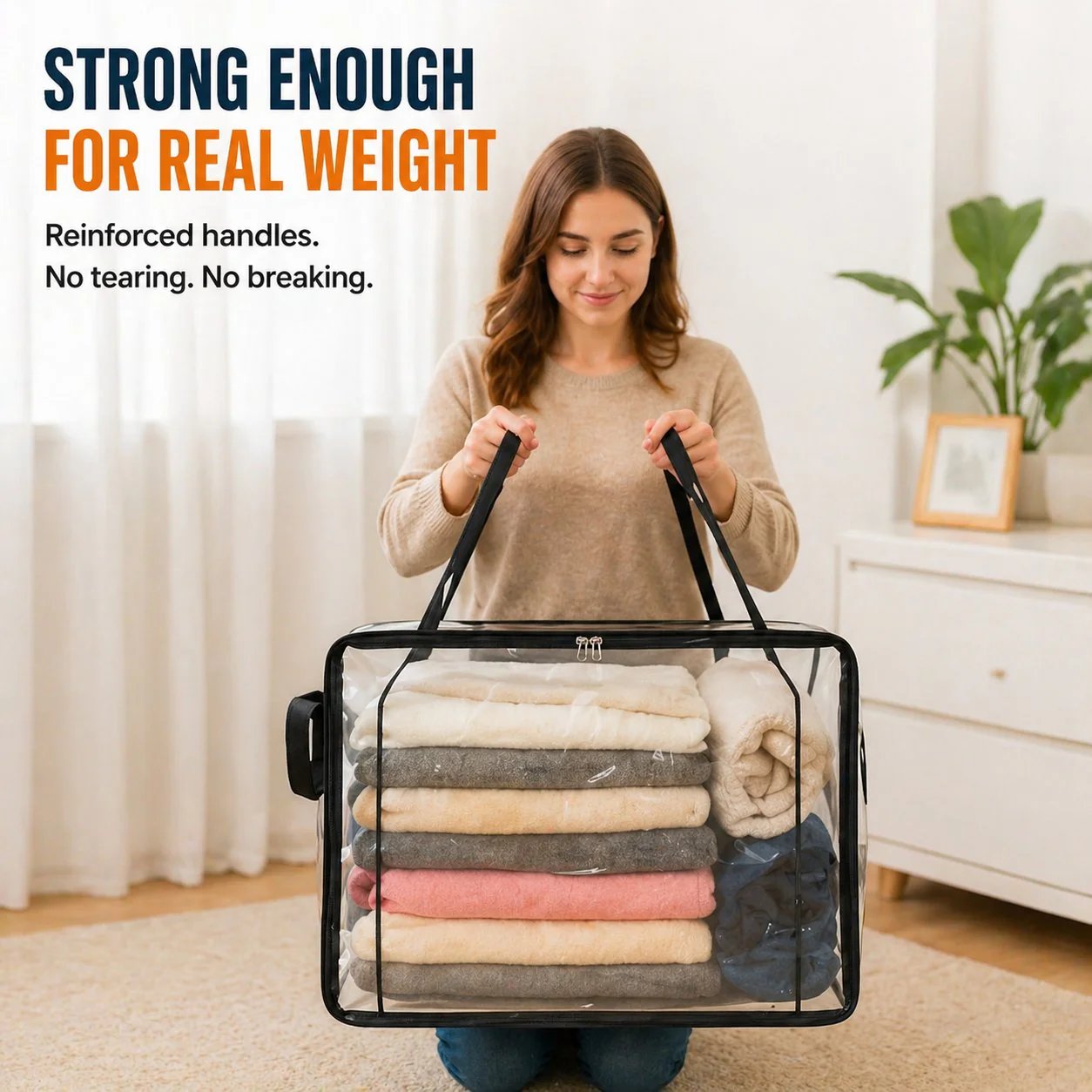 ❤️ Buy 2 Get 1 Free❤️📦Large Heavy-Duty Thick Plastic Clear Storage