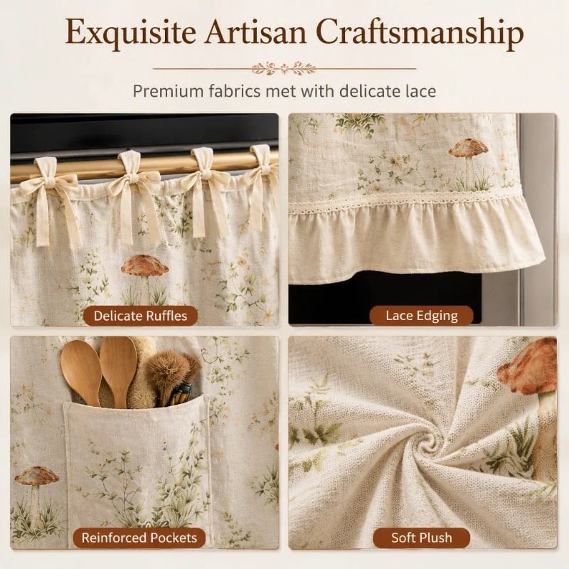 📢📢49% OFF !!⏰Oven Skirt Curtain with Pockets
