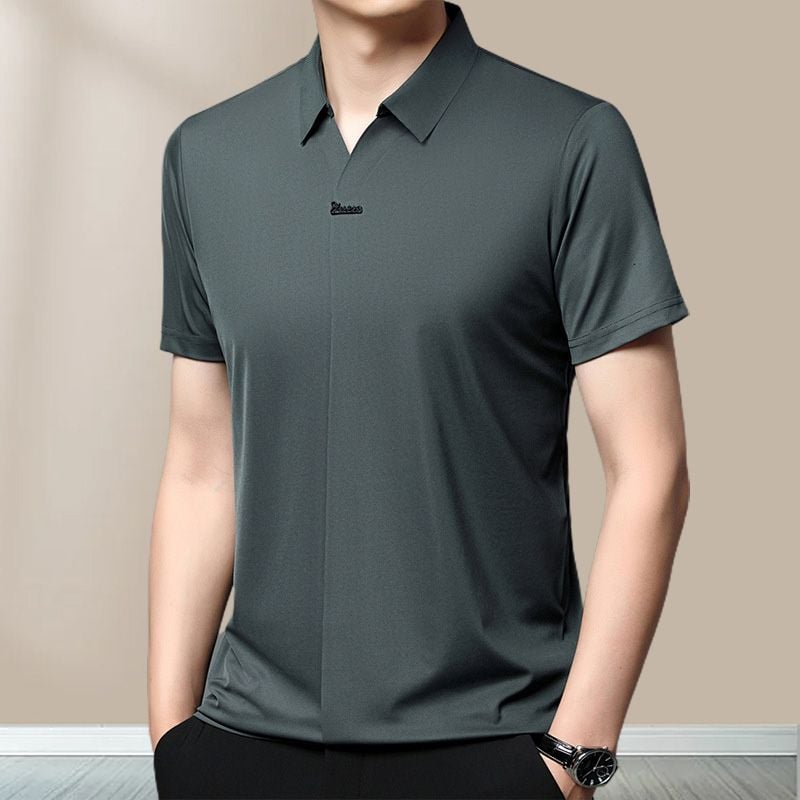 🎁Men’s Casual Lapel Breathable Wrinkle-free T-shirt