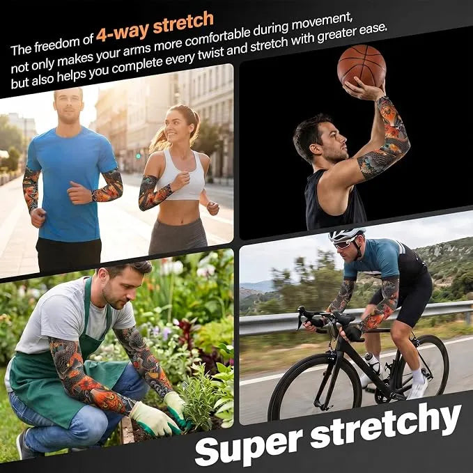 ⚜️Men's Ultra-Realistic Tattoo-Style Sun Protection Sleeves -Tattoo-Friendly