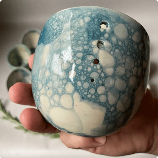 50% off  Pottery Herb Stripper Bowl