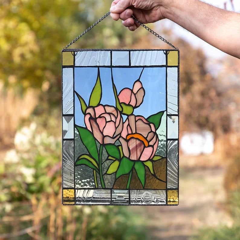 🔥Stained Birds on Window Panel🕊️✨
