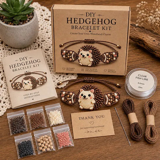 🐰🐙 DIY Animal-Themed Beaded Bracelet Making Kit – A Creative DIY Set for Beginners