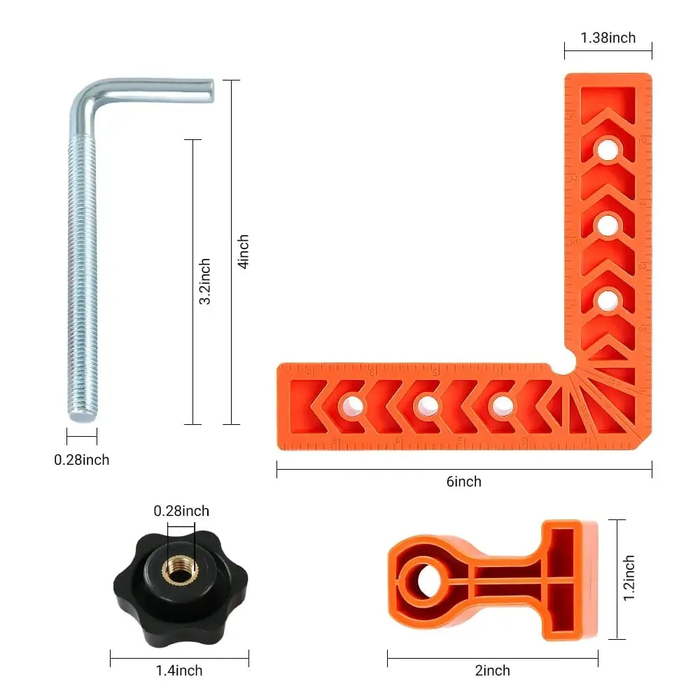 4PCS Right Angle Clamp Kit