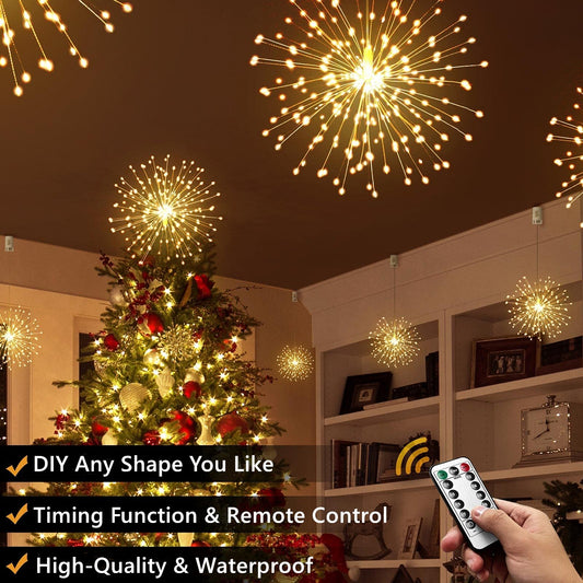aldorian™-Christmas Pre-sale SAVE 49%🎄Hanging Starburst Fairy Lights for Christmas