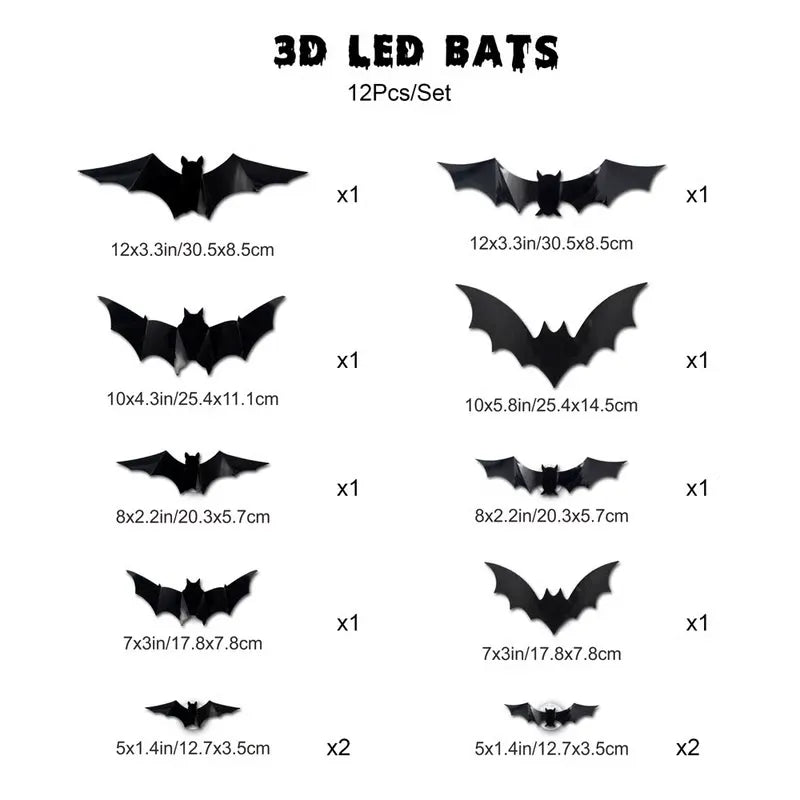 🦇Halloween Special Offer – LED Illuminated 3D Bat Wall Decor