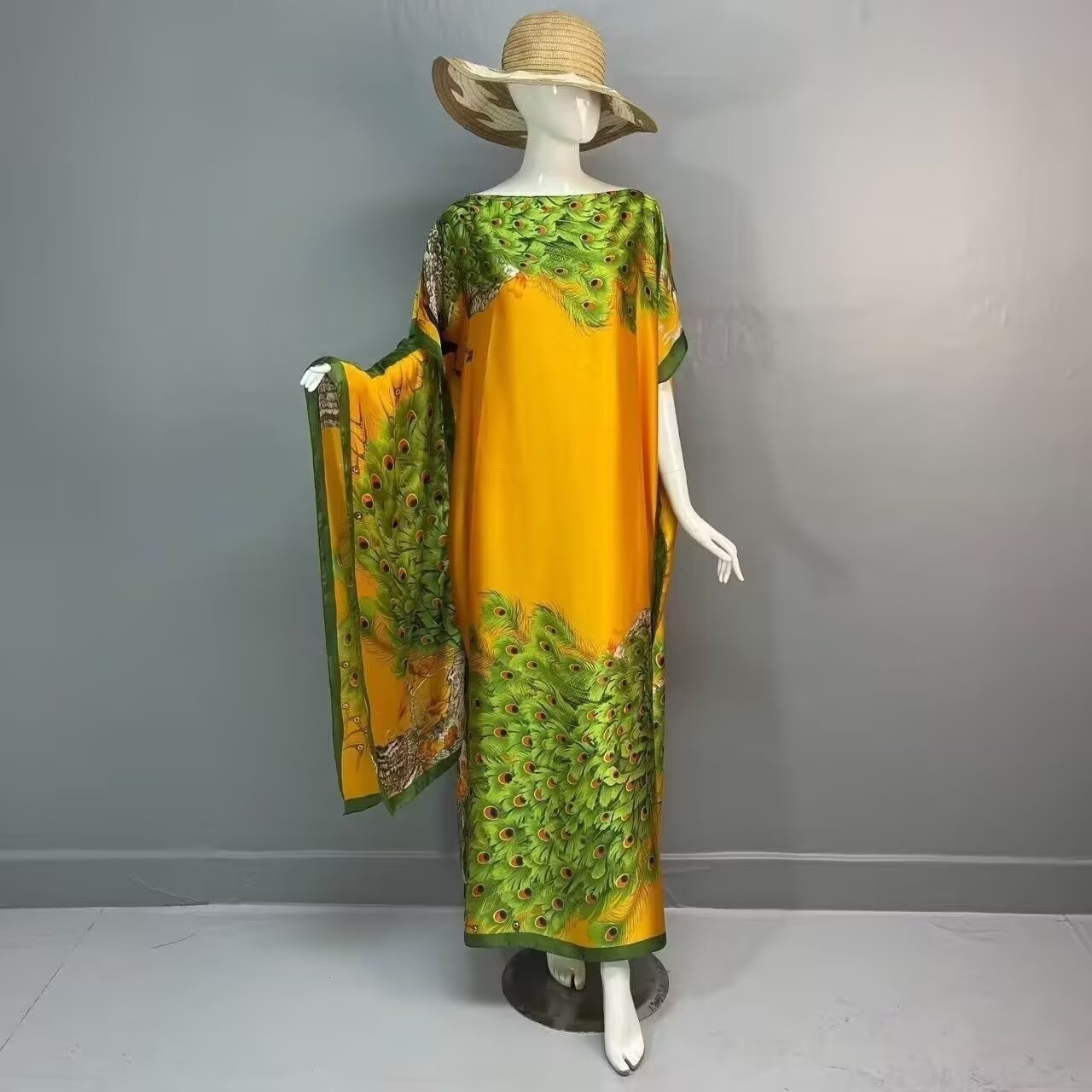 💥Women's Floral & Butterfly & Peacock Print Cape Shawl & Scarf Set