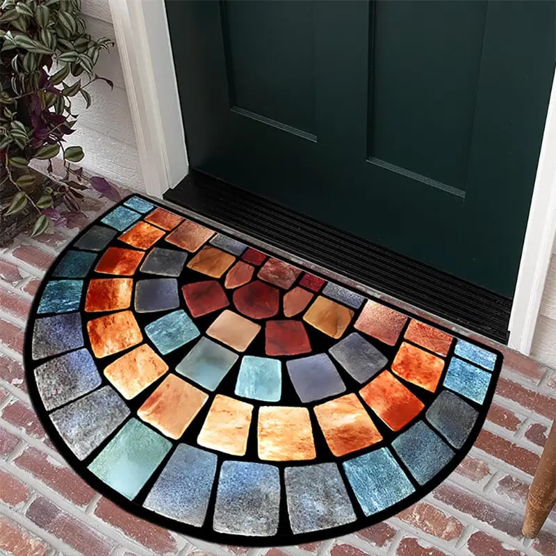 aldorian™-💖Boho Style Semicircular Door Mat - Non Slip Soft Floor Carpet