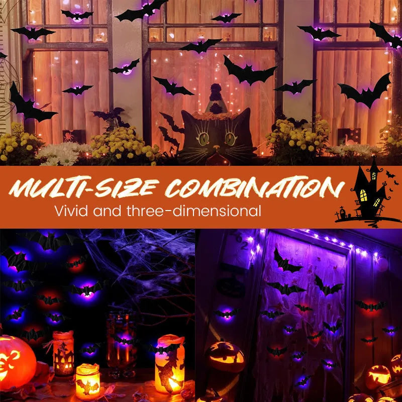 🦇Halloween Special Offer – LED Illuminated 3D Bat Wall Decor