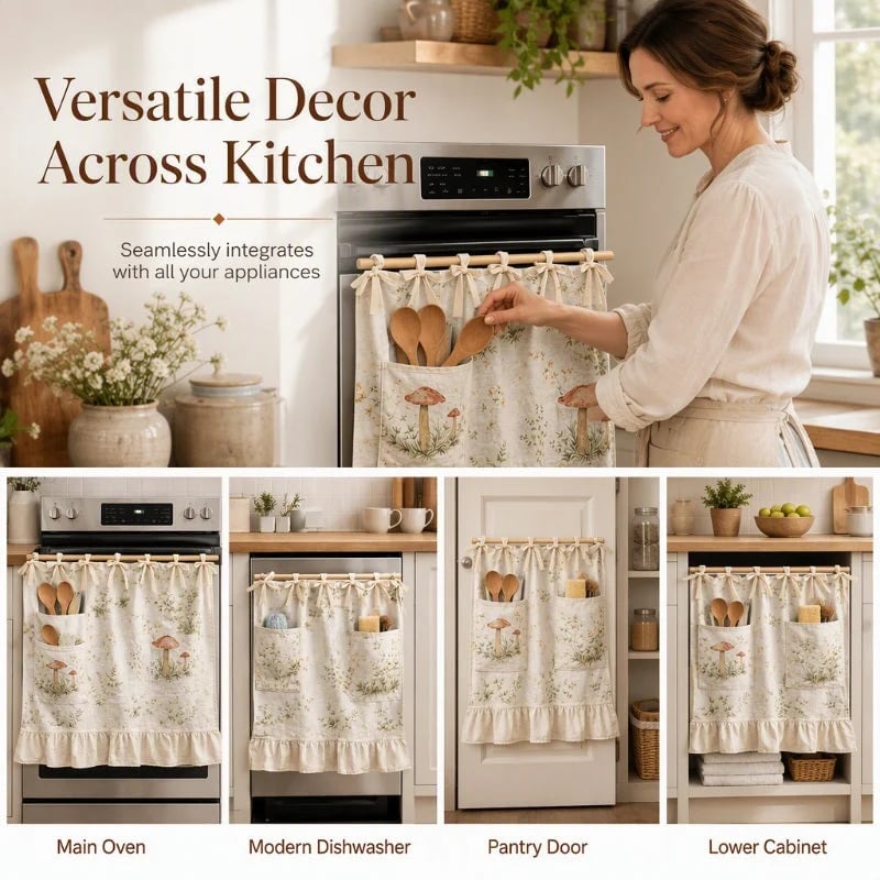 📢📢49% OFF !!⏰Oven Skirt Curtain with Pockets