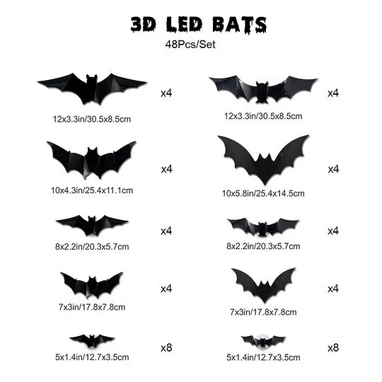 🦇Halloween Special Offer – LED Illuminated 3D Bat Wall Decor