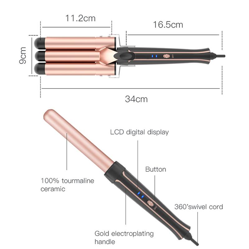 Multi-function 8-in-1 curling iron