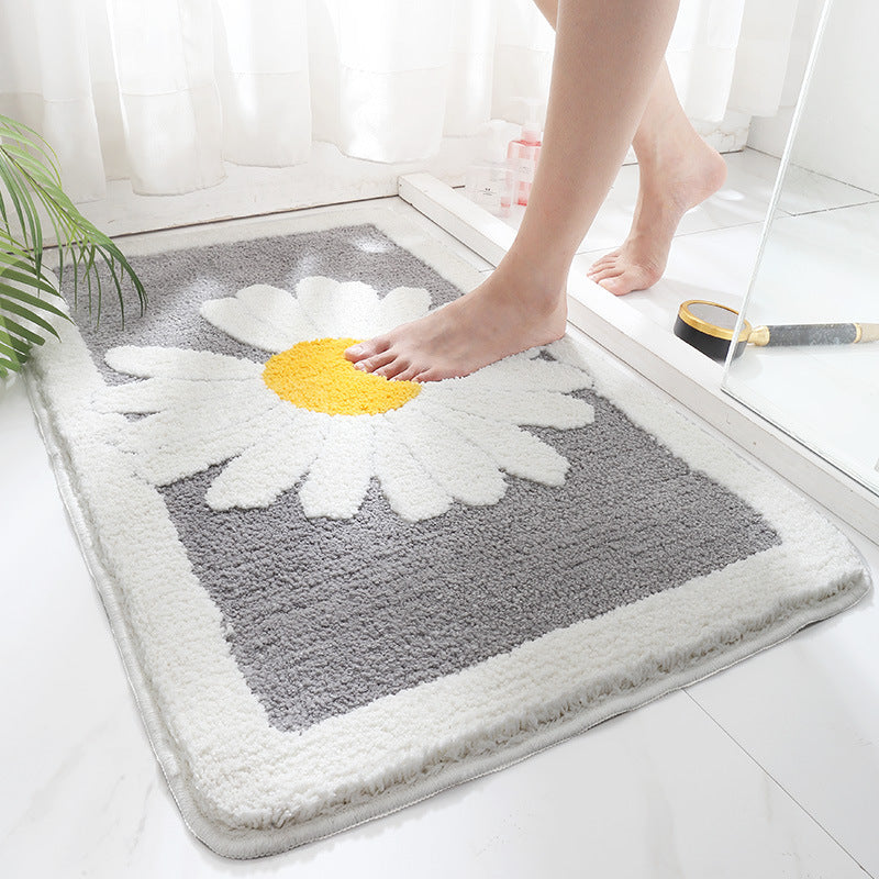 Daisy Chrysanthemum Flower Bath Mat