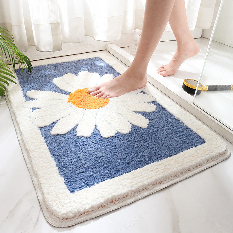 Daisy Chrysanthemum Flower Bath Mat