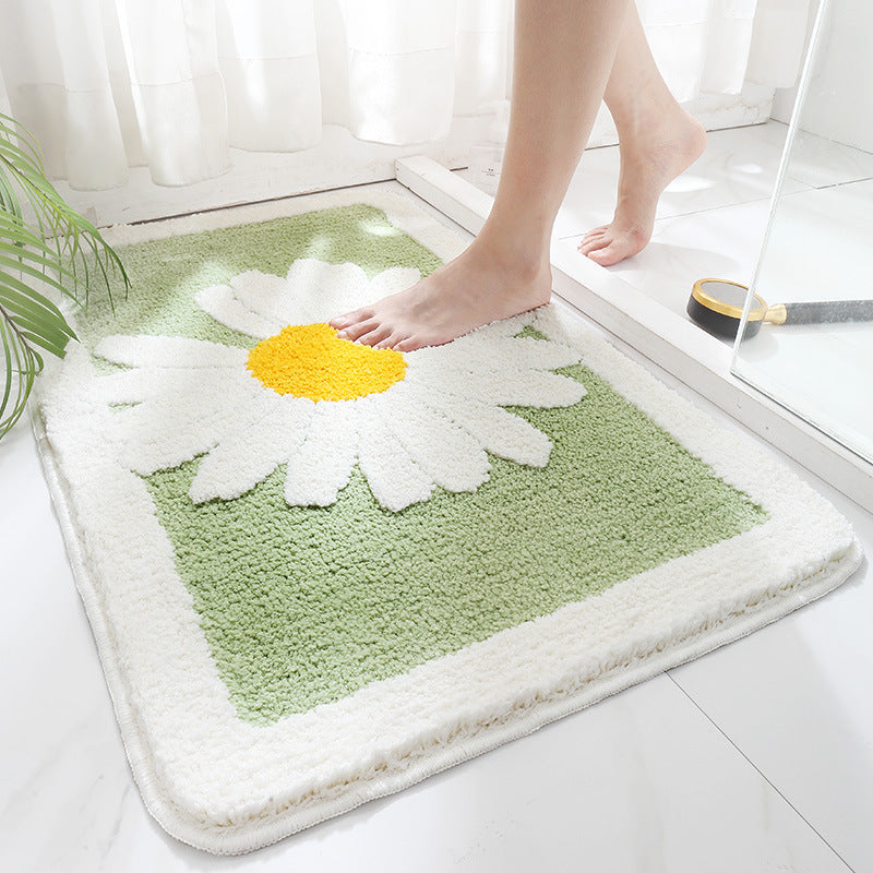 Daisy Chrysanthemum Flower Bath Mat