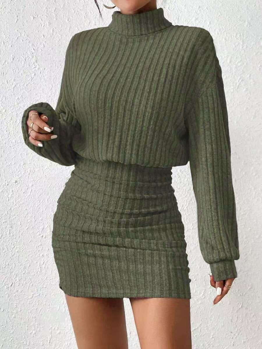 Women's Ruched Knit Bodycon Dress