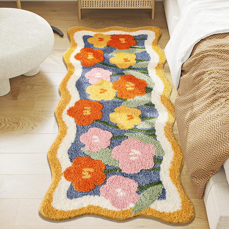 Lovely Flowers Bedroom Runner Mat