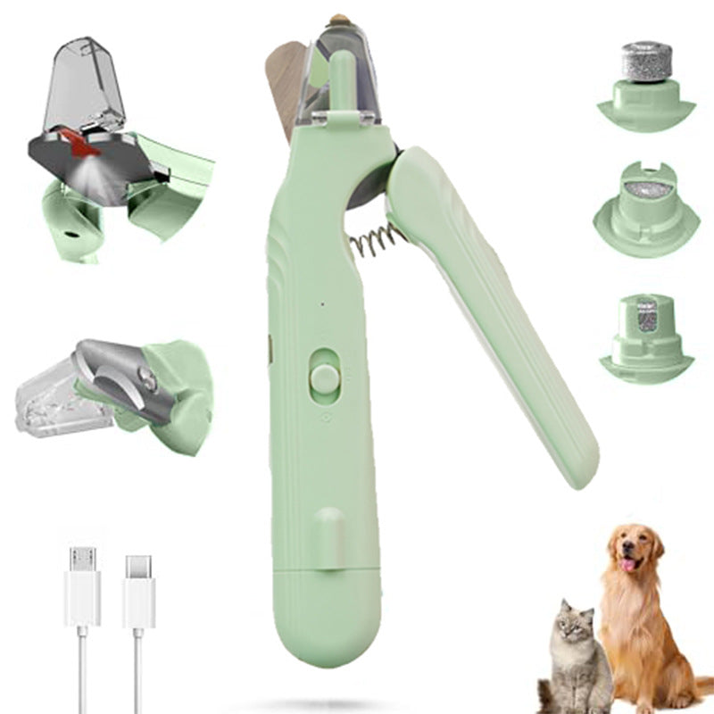 🔥🌟2-in-1 pet nail polisher, dog nail clipper trimmer, ultra quiet electric nail set