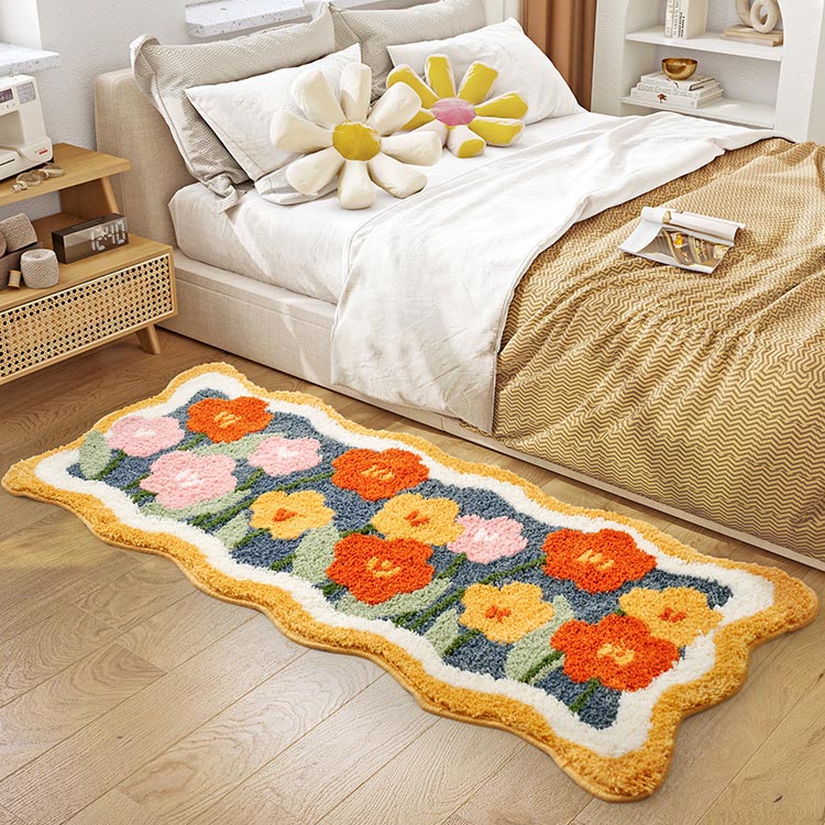 Lovely Flowers Bedroom Runner Mat