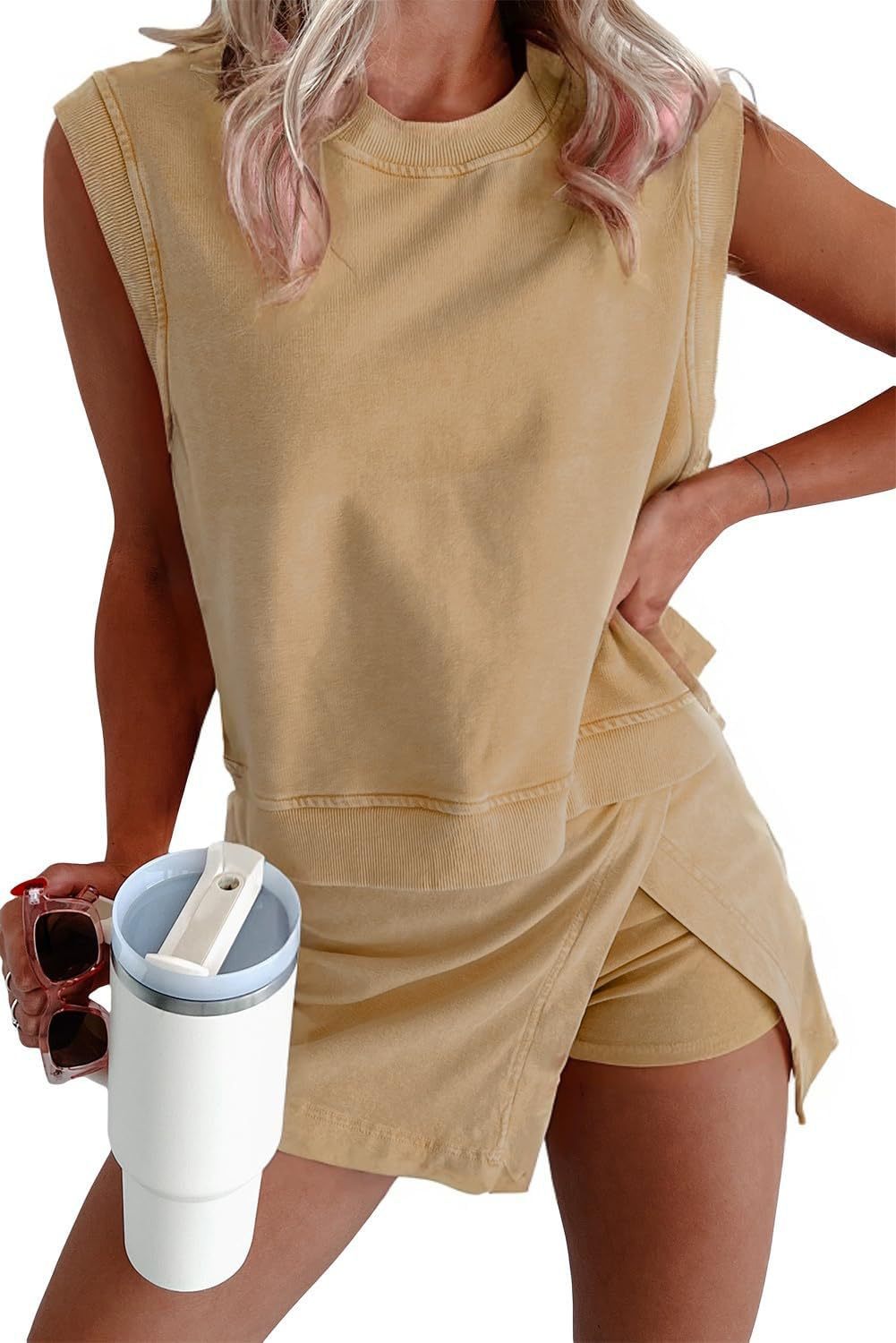 Women’s Tank Top & Slit Skort Set