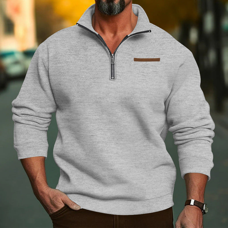 🔥Men's Stylish Half Zip Long Sleeve Tops