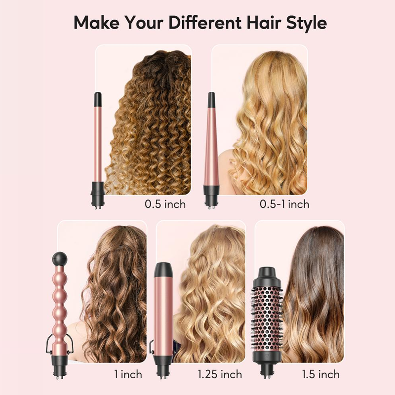 Multi-function 8-in-1 curling iron