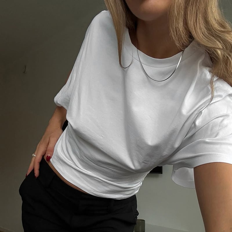 📢2025 New Products👕Women's Solid Color Round Neck Tee