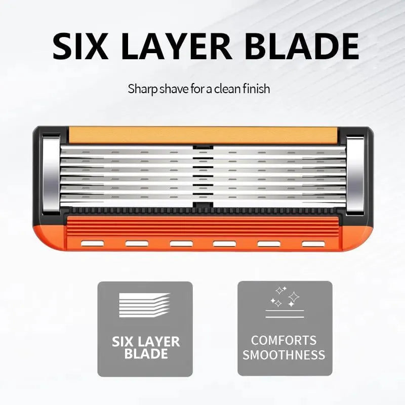 50%off - 48-Piece Men's Razor Blade Replacement Set with Free Handle - Ultra Sharp Stainless Steel Blades for Smooth Shaving
