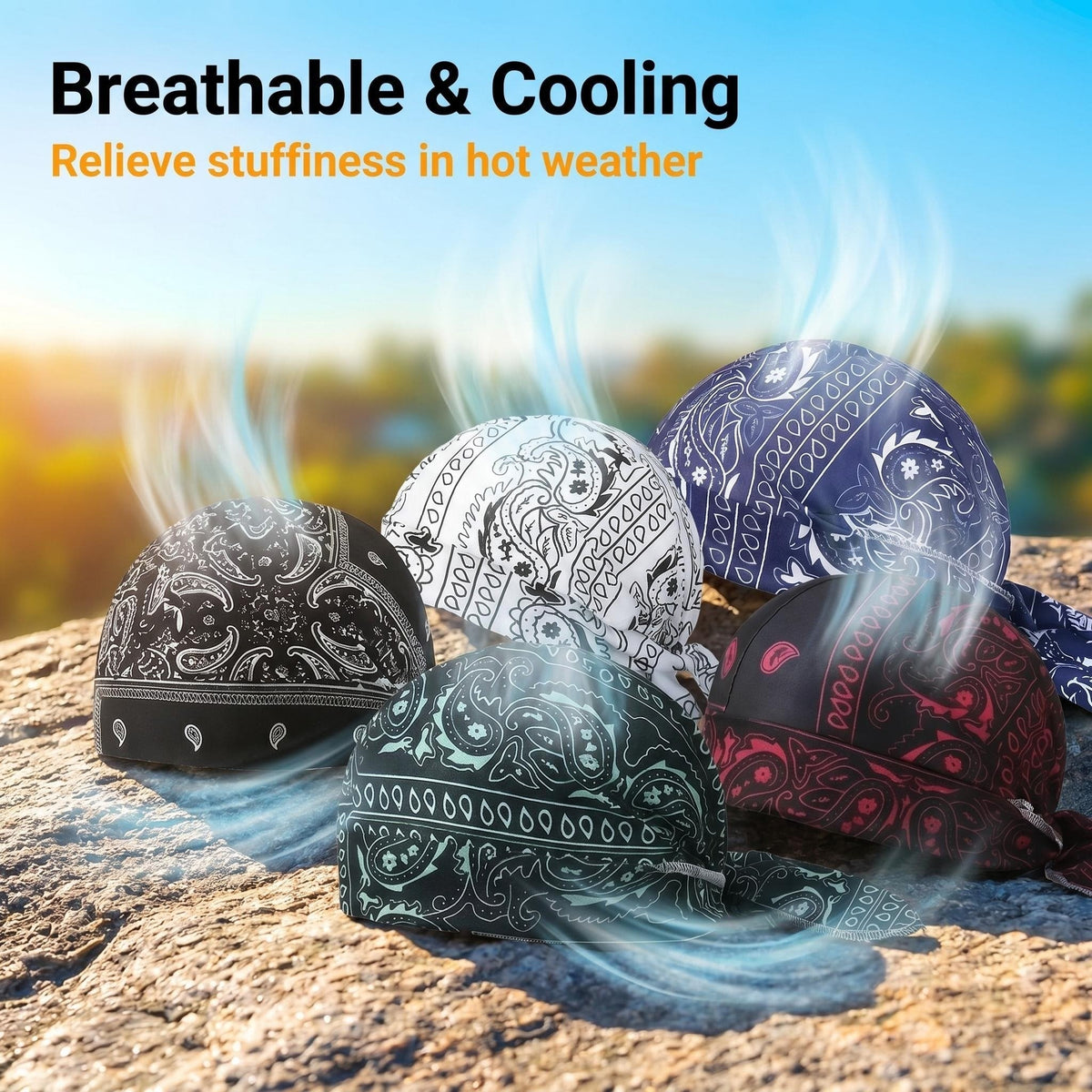 🧢Outdoor cycling bandana-style hat (pirate/hip-hop style)