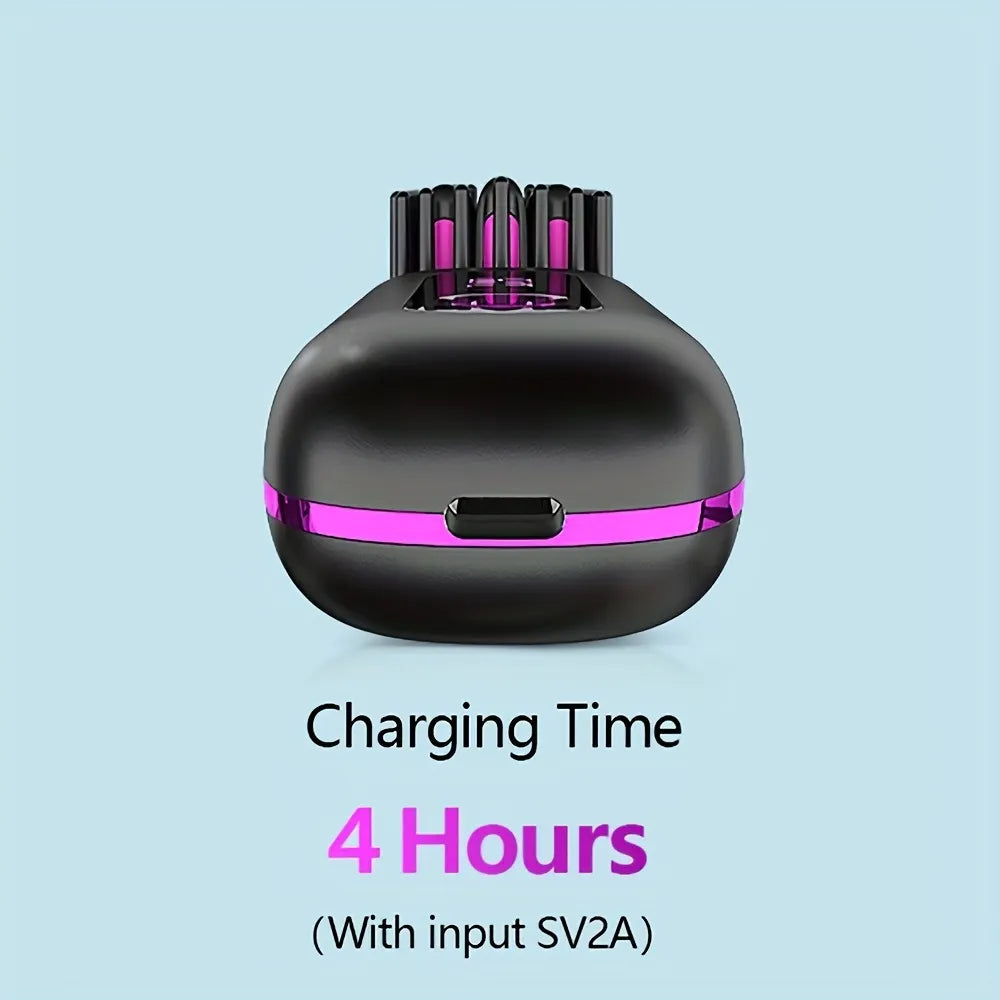 2-in-1 USB-Rechargeable Heated Hair Straightening Brush
