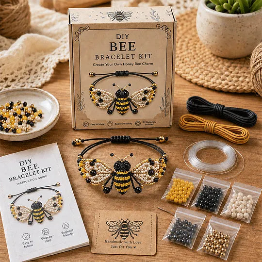 🐰🐙 DIY Animal-Themed Beaded Bracelet Making Kit – A Creative DIY Set for Beginners