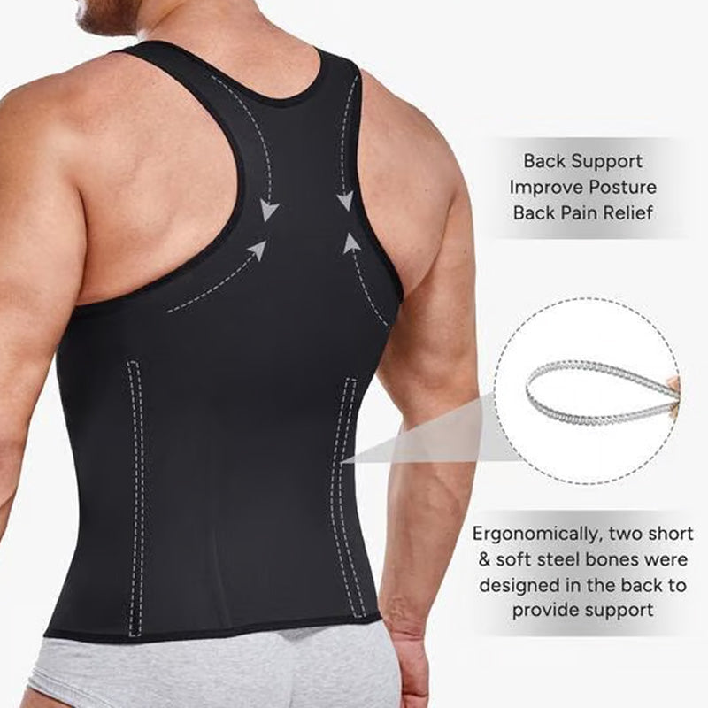 🥳[Hot-Selling ]🎽Men's Abdominal Slimming Zipper Vest