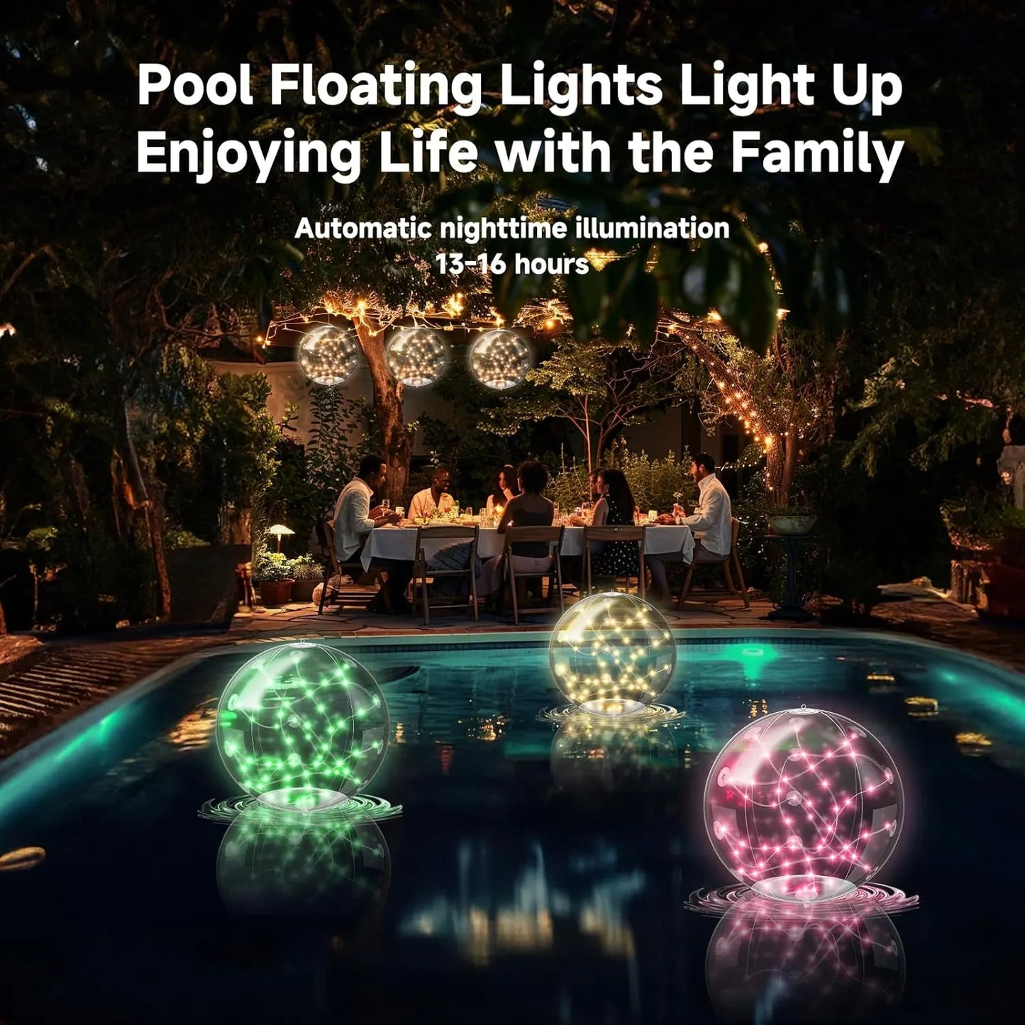 Buy 1 Get 1 Free - Solar Floating Pool Light Waterproof and Color-Changing
