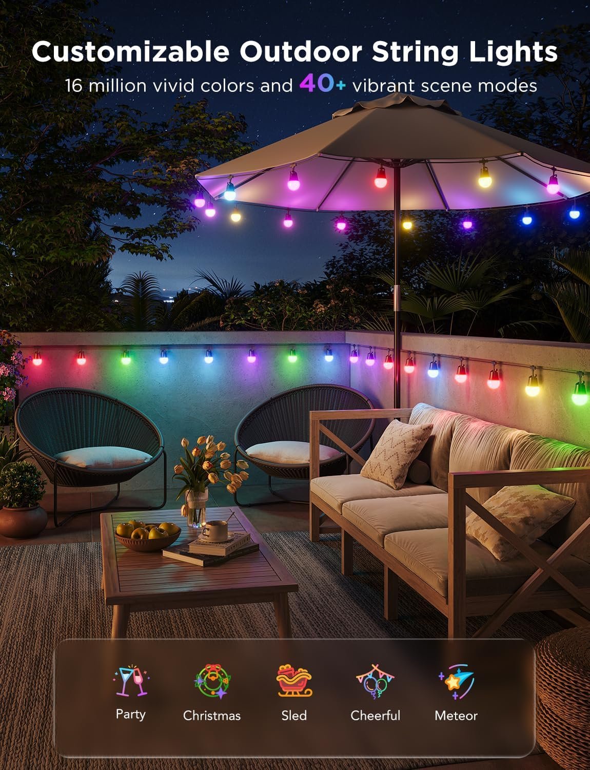 🔥⚡ Outdoor String Lights