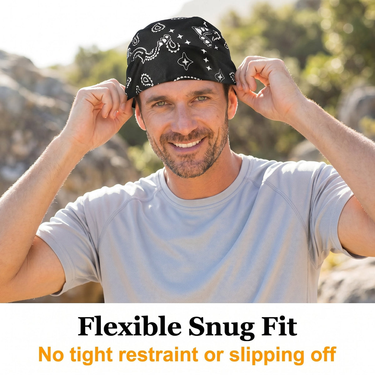 🧢Outdoor cycling bandana-style hat (pirate/hip-hop style)