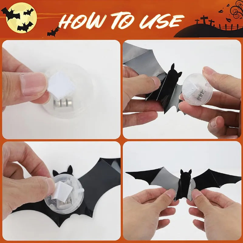 🦇Halloween Special Offer – LED Illuminated 3D Bat Wall Decor