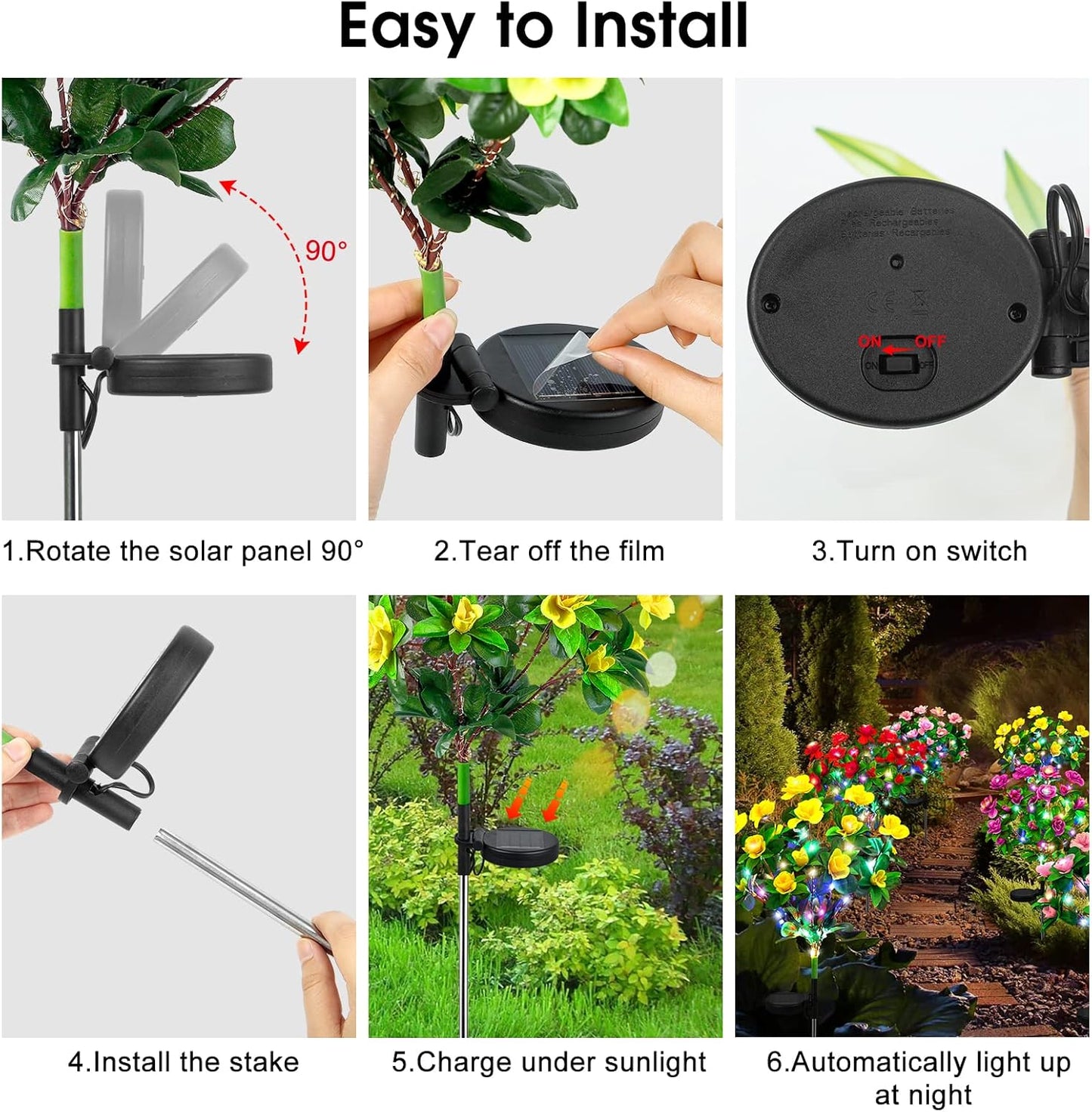 🌸✨ Memorial Garden Bloom Lights – Featuring Ultra-Realistic Artificial Petals, Solar-Powered & Weatherproof🏡🌪️