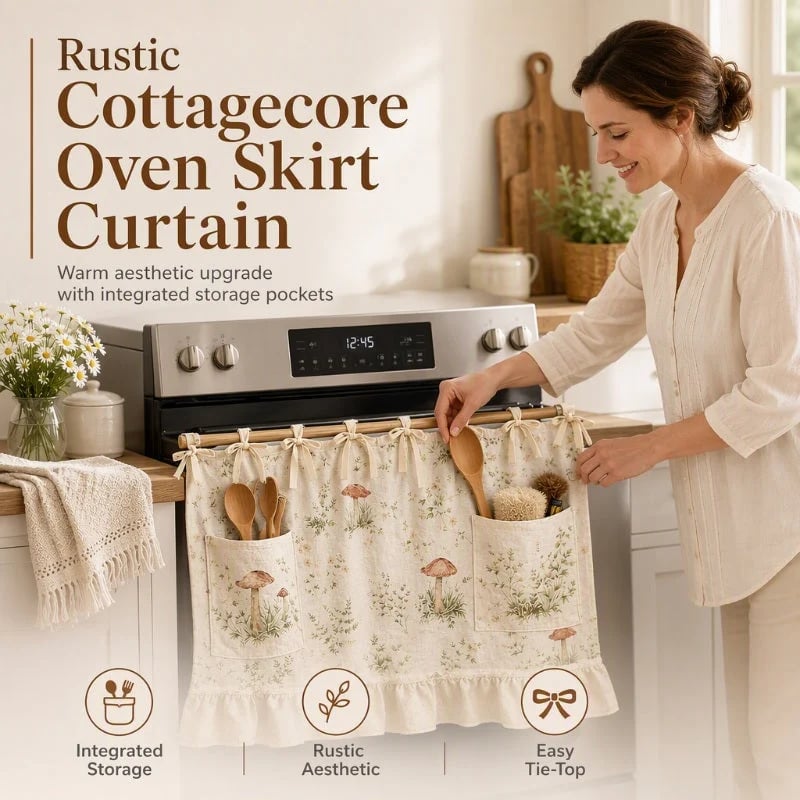 📢📢49% OFF !!⏰Oven Skirt Curtain with Pockets