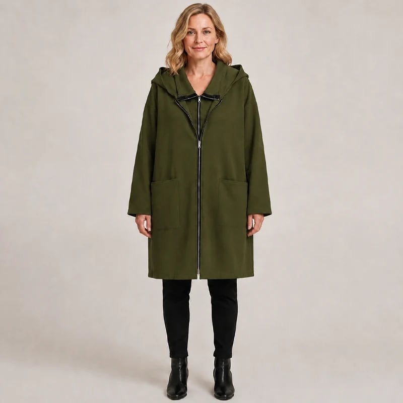 ✨New Arrivals & Special Offers-Women's Hooded Mid-Length Jacket with 2 Zippers