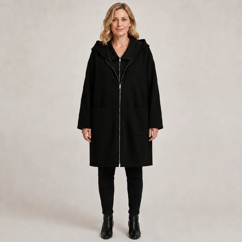 ✨New Arrivals & Special Offers-Women's Hooded Mid-Length Jacket with 2 Zippers