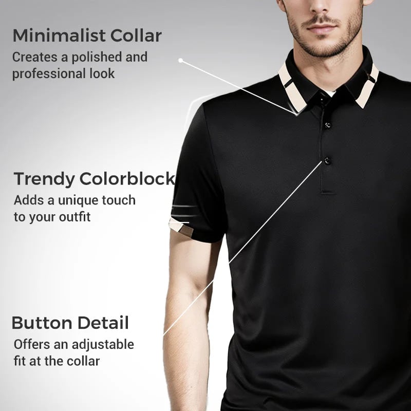 aldorian™-🔥Men's Stretch Ice Silk Short Sleeve Lapel Polo