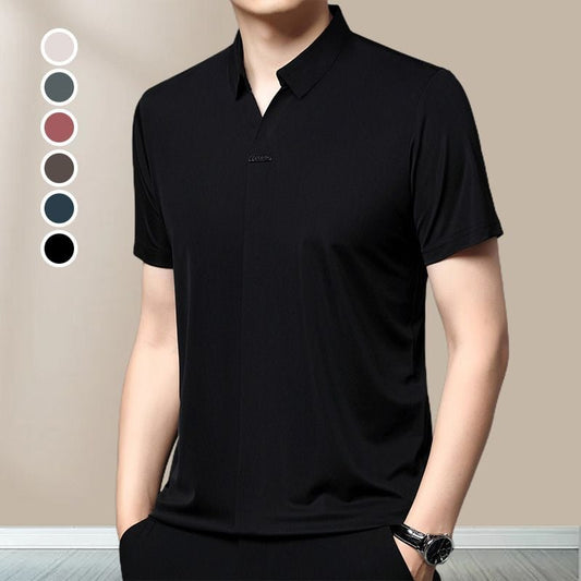 🎁Men’s Casual Lapel Breathable Wrinkle-free T-shirt