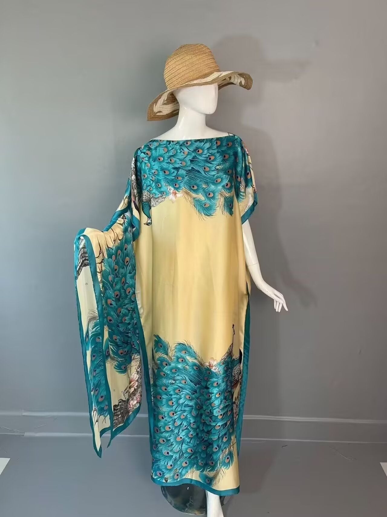 💥Women's Floral & Butterfly & Peacock Print Cape Shawl & Scarf Set