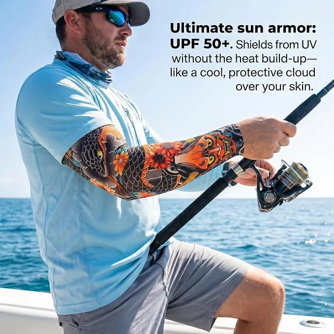 ⚜️Men's Ultra-Realistic Tattoo-Style Sun Protection Sleeves -Tattoo-Friendly
