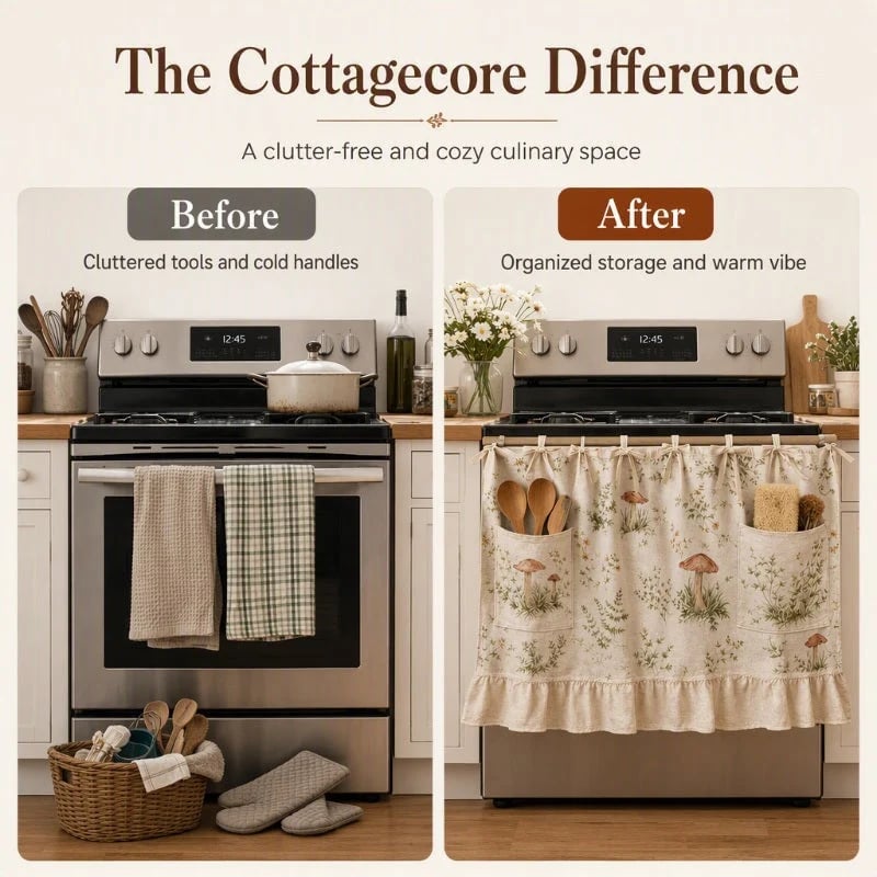 📢📢49% OFF !!⏰Oven Skirt Curtain with Pockets