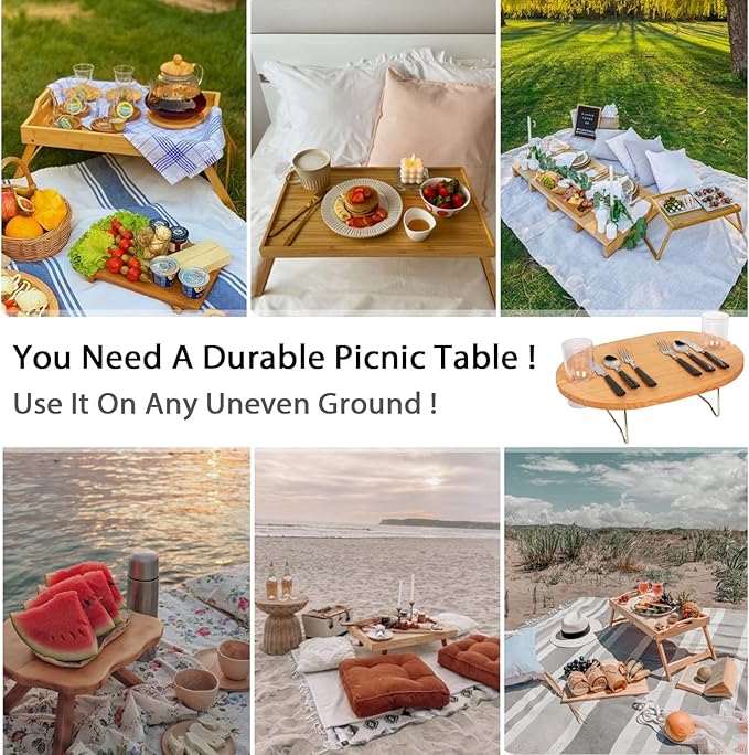 aldorian™-Hap tim insulated wicker picnic basket with foldable wine table and tableware service set, seats 4, perfect for couple gifts, wedding gifts, Valentine's Day gifts