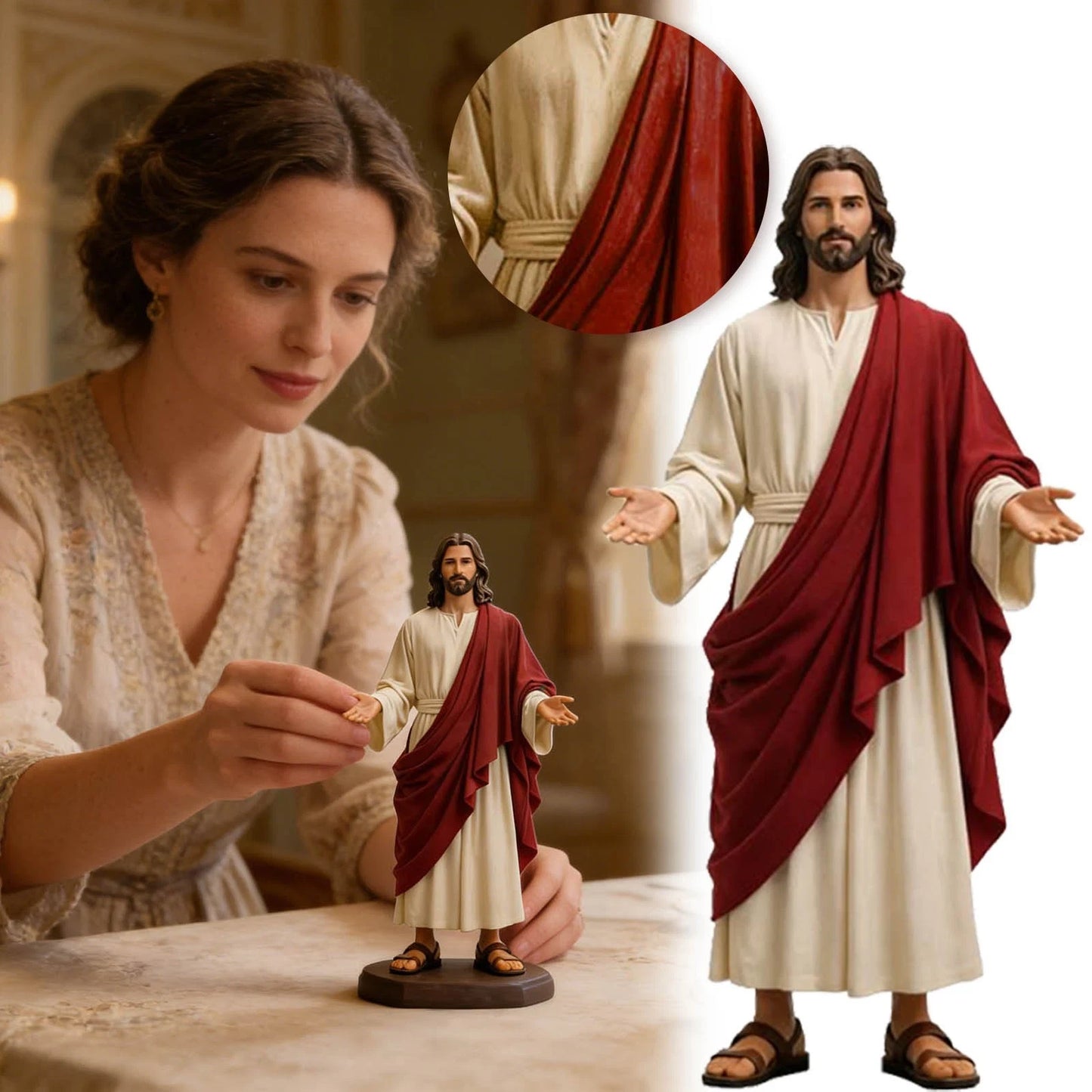 🙏 Limited Edition Collectible Figures: Jesus Christ & Virgin Mary